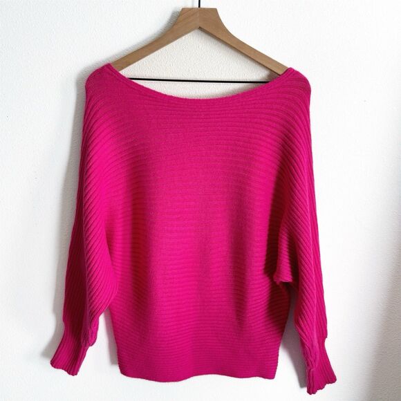 Anthropologie Sweater Womens Small Pink Ribbed Chunky Knit Boho Coastal Colorful - Picture 2 of 16